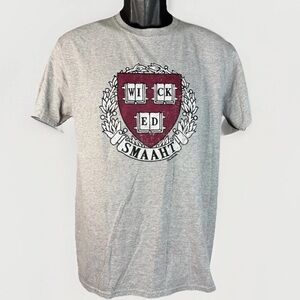 Harvard Wicked Smaaht Chowdaheadz College Parody T-Shirt Men’s Size Medium
